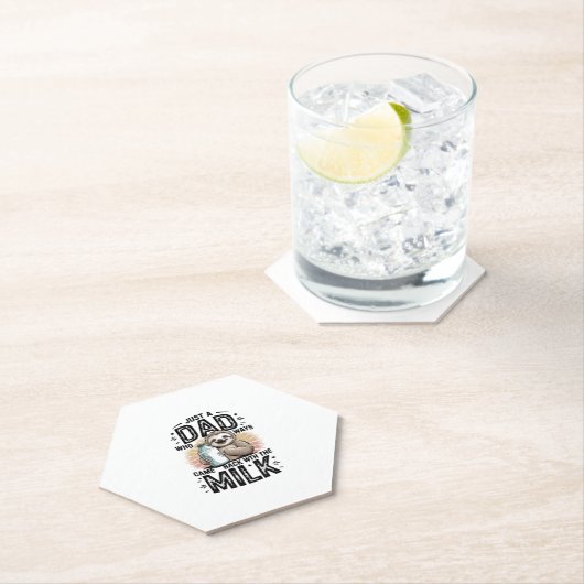 Vader en zoon met melkluiaard Grafisch Ontwerp-01 Kartonnen Onderzetters (Insitu)