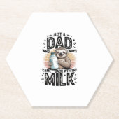 Vader en zoon met melkluiaard Grafisch Ontwerp-01 Kartonnen Onderzetters (Voorkant)