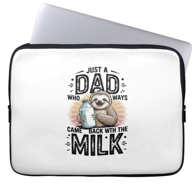 Vader en zoon met melkluiaard Grafisch Ontwerp-01 Laptop Sleeve (Voorkant)