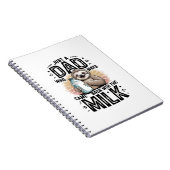 Vader en zoon met melkluiaard Grafisch Ontwerp-01 Notitieboek (Rechterzijde)