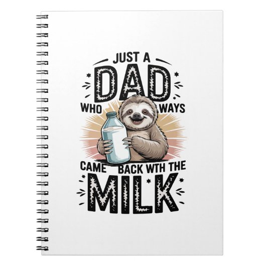 Vader en zoon met melkluiaard Grafisch Ontwerp-01 Notitieboek (Voorkant)