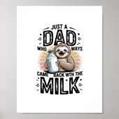 Vader en zoon met melkluiaard Grafisch Ontwerp-01 Poster (Voorkant)
