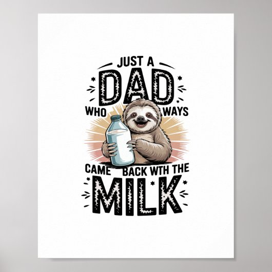 Vader en zoon met melkluiaard Grafisch Ontwerp-01 Poster (Voorkant)