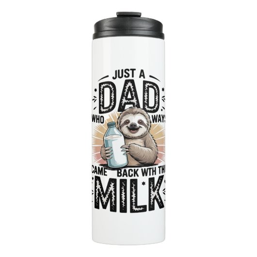 Vader en zoon met melkluiaard Grafisch Ontwerp-01 Thermosbeker (Voorkant)