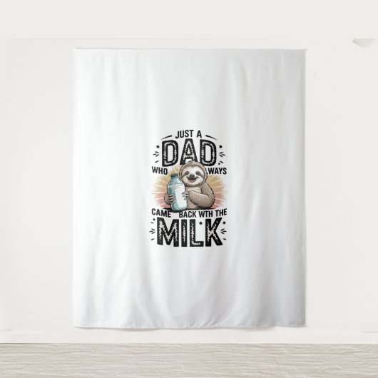 Vader en zoon met melkluiaard Grafisch Ontwerp-01 Wandkleed (Voorkant)