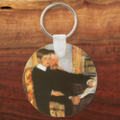  vader en zoon portret van Mary Cassatt Sleutelhanger (Voorkant)