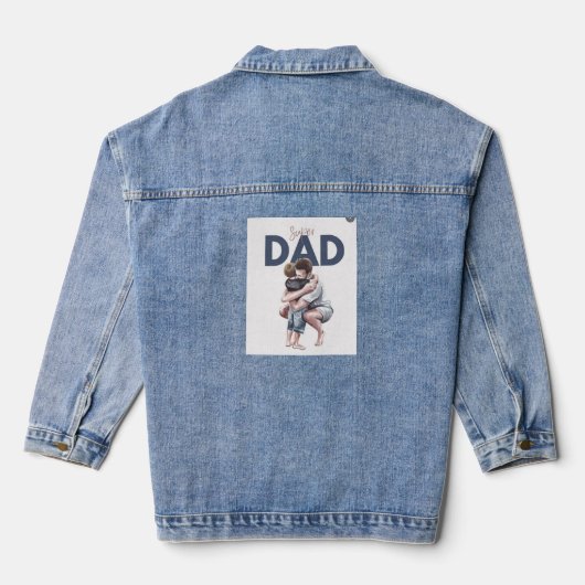 VADER EN ZOON SPECIAAL ONTWERP INDANIM JAS DENIM JACKET (Achterkant)
