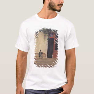 Vader en zoon van de kunstenaar op de deur t-shirt
