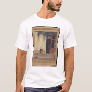 Vader en zoon van de kunstenaar op de deur t-shirt