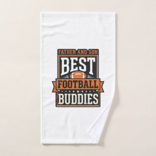 Vader en Zoon Voetbal Buddies Vintage T-shirt Desi Handdoek
