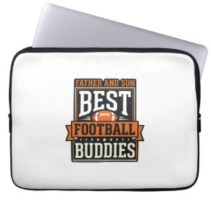 Vader en Zoon Voetbal Buddies Vintage T-shirt Desi Laptop Sleeve