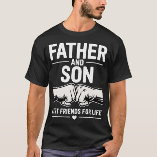 Vader en zoon vuiststoot onbreekbare band familie t-shirt