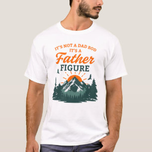 Vader Figuur Dad Bod Funny Outdoor Humor Mountain T-shirt