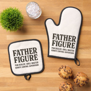 Vader figuur puns dealer grappige vader shirt ovenwant & pannenlap set