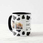 Vader fotocollage cowboy zwart wit mok (Voorkant links)