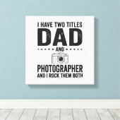 Vader Fotograaf Vintage Gravure Shirt Ontwerp_1 Canvas Afdruk (Insitu (Houten vloer))