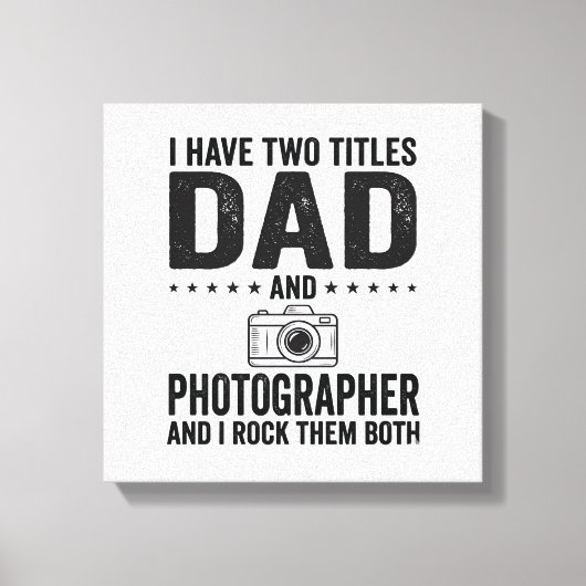 Vader Fotograaf Vintage Gravure Shirt Ontwerp_1 Canvas Afdruk (Voorkant)