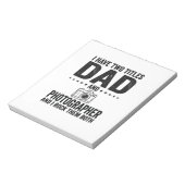 Vader Fotograaf Vintage Gravure Shirt Ontwerp_1 Notitieblok (Gedraaid)