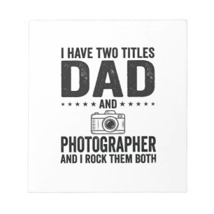 Vader Fotograaf Vintage Gravure Shirt Ontwerp_1 Notitieblok