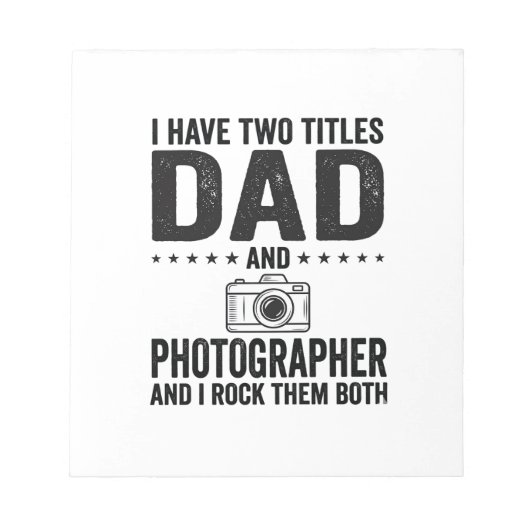Vader Fotograaf Vintage Gravure Shirt Ontwerp_1 Notitieblok (Voorkant)