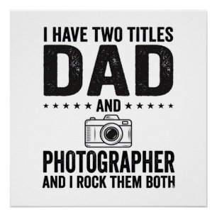 Vader Fotograaf Vintage Gravure Shirt Ontwerp_1 Perfect Poster