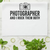 Vader Fotograaf Vintage Gravure Shirt Ontwerp_1 Theedoek (Gevouwen)
