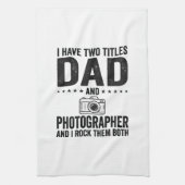 Vader Fotograaf Vintage Gravure Shirt Ontwerp_1 Theedoek (Verticaal)