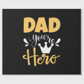 Vader geeft pap je bent Hero Cadeaupapier (Vlak)