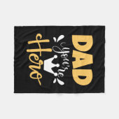 Vader geeft pap je bent Hero Fleece Deken (Voorkant (Horizontaal))