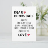 Vader Gift Beste Bonus RSVP Kaartje (Staand voorkant)