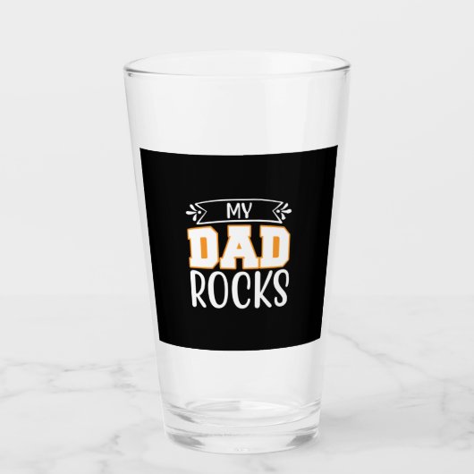 Vader Gift Mijn vader Rocks Glas (Voorkant)