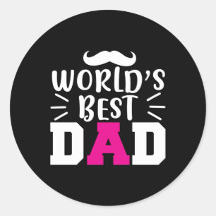 Vader Gift World's beste vader Ronde Sticker