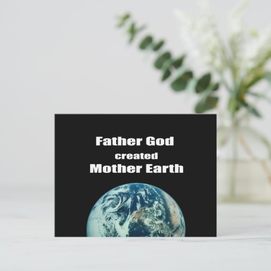 Vader God schiep Moeder Aarde Briefkaart (Staand voorkant)