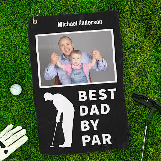 Vader Golfen Grappige Beste Pap Door Par Foto Aang Golfhanddoek