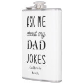 Vader Grappig Papa Zwart Wit Quote Heupfles (Links)