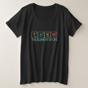 Vader Grappig Periodiek Tafel Papa Grote Maat T-shirt