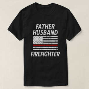 Vader Husband Firefighter Thin Red Line American T-shirt