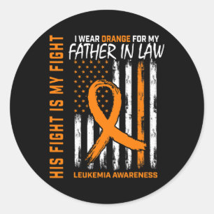 Vader in de wet Leukemie Kanker Bewustzijn Amerika Ronde Sticker