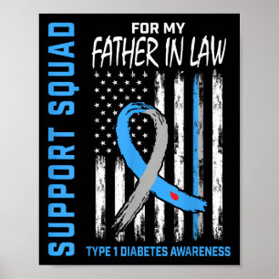 Vader in de wet Type 1 Diabetes Shirt Vlag Onderst Poster