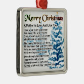 Vader in het rechtengedicht - kerstontwerp metalen ornament (Rechts)