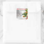 Vader in het rechtengedicht - kerstontwerp vierkante sticker (Tas)