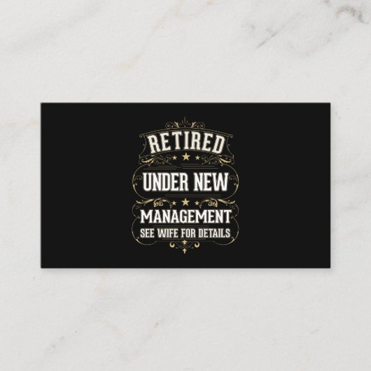 Vader in ruste Mannen Wife Visitekaartje (Voorkant)