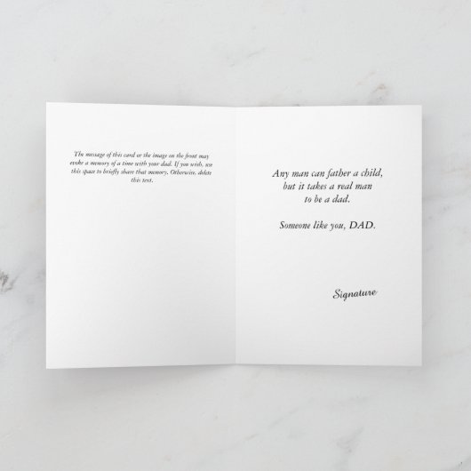 Vader, jonge zoon en dochter cadeau Vaderdag kaart (Binnen)