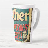 Vader kent beste digitale kunst latte mok (Rechterhoek)