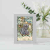  Vader Kerst in Sneeuwrijke Bossen Briefkaart (Staand voorkant)