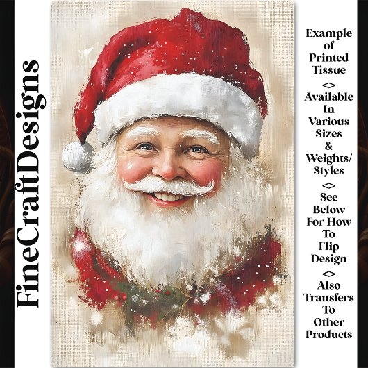 vader kerst op burlap az6 decoupage tissuepapier