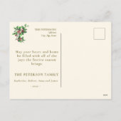 vader kerst op ezel met speelgoed feestdagenkaart (Achterkant)