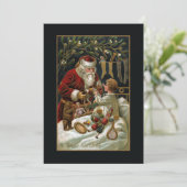  vader kerstcadeaus aan kind feestdagenkaart (Staand voorkant)