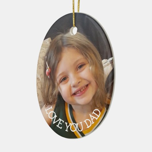 Vader, kerstcadeautje voor pap kerstmis keramisch ornament (Links)