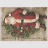 Vader Kerstman Elegante Decoupage Tissuepapier (Voorkant)